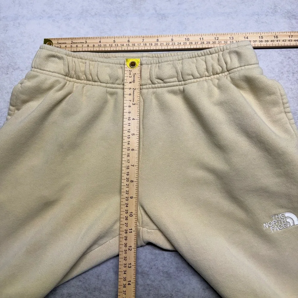 The North Face Regular Fit Mens Medium Beige Logo Cuffed Fleece Sweatpants